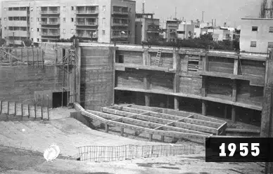 היכל התרבות צילום 1955 לחץ להגדלת התמונה